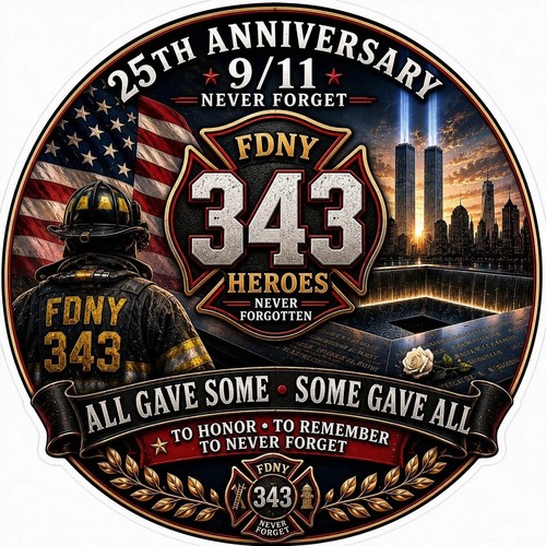 Fdny 343 vinyl decal - fdny,